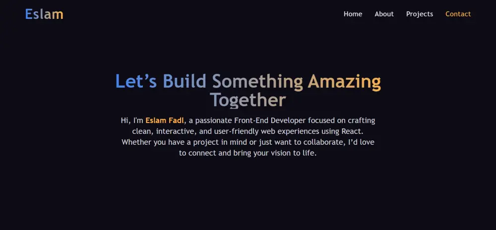 تصميم Portfolio شخصي احترافي للمبرمجين والمصممين