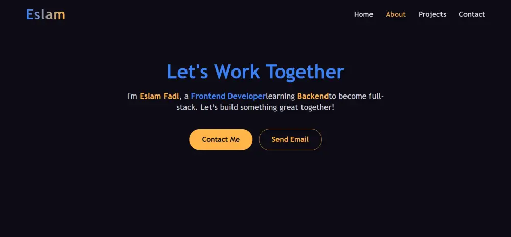 تصميم Portfolio شخصي احترافي للمبرمجين والمصممين