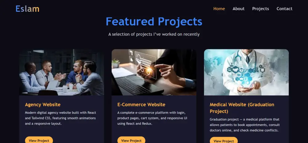 تصميم Portfolio شخصي احترافي للمبرمجين والمصممين