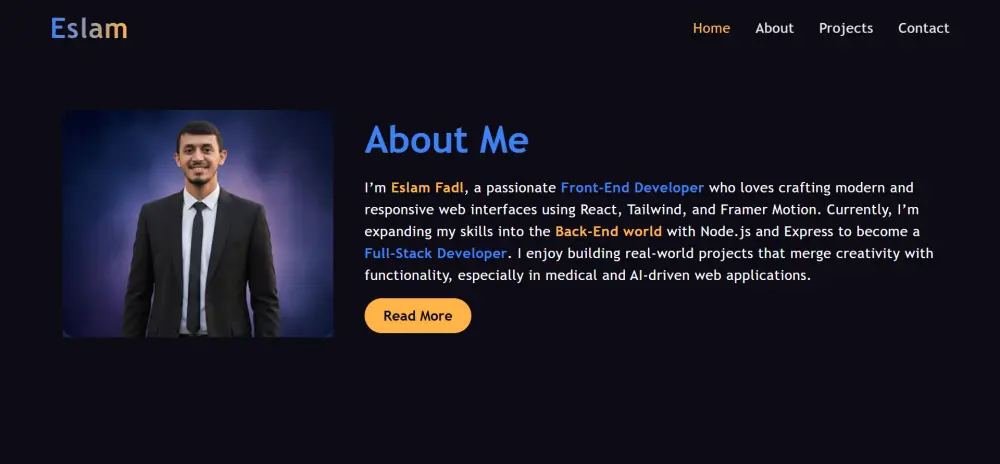 تصميم Portfolio شخصي احترافي للمبرمجين والمصممين