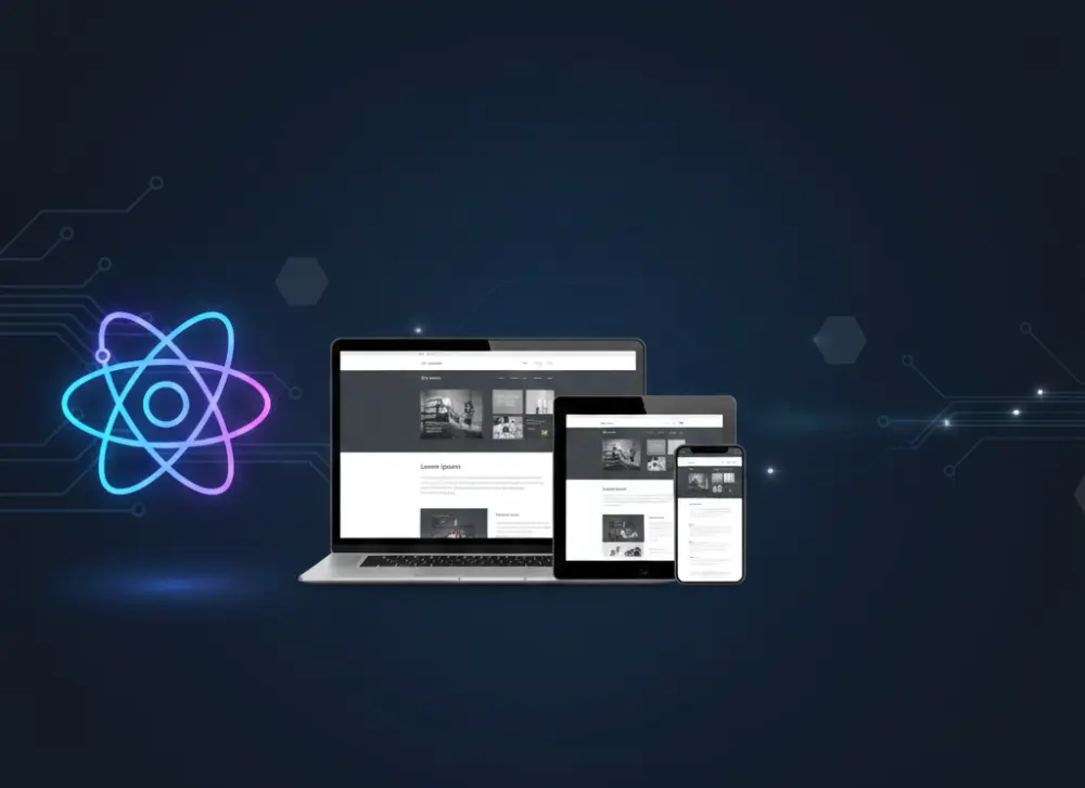 تصميم وتطوير موقع احترافي باستخدام React (سريع وحديث)