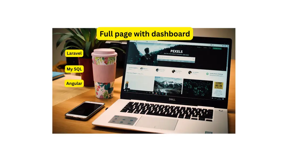 تصميم صفحه هبوط مع لوحه تحكم في الصفحه وقاعده البيانات