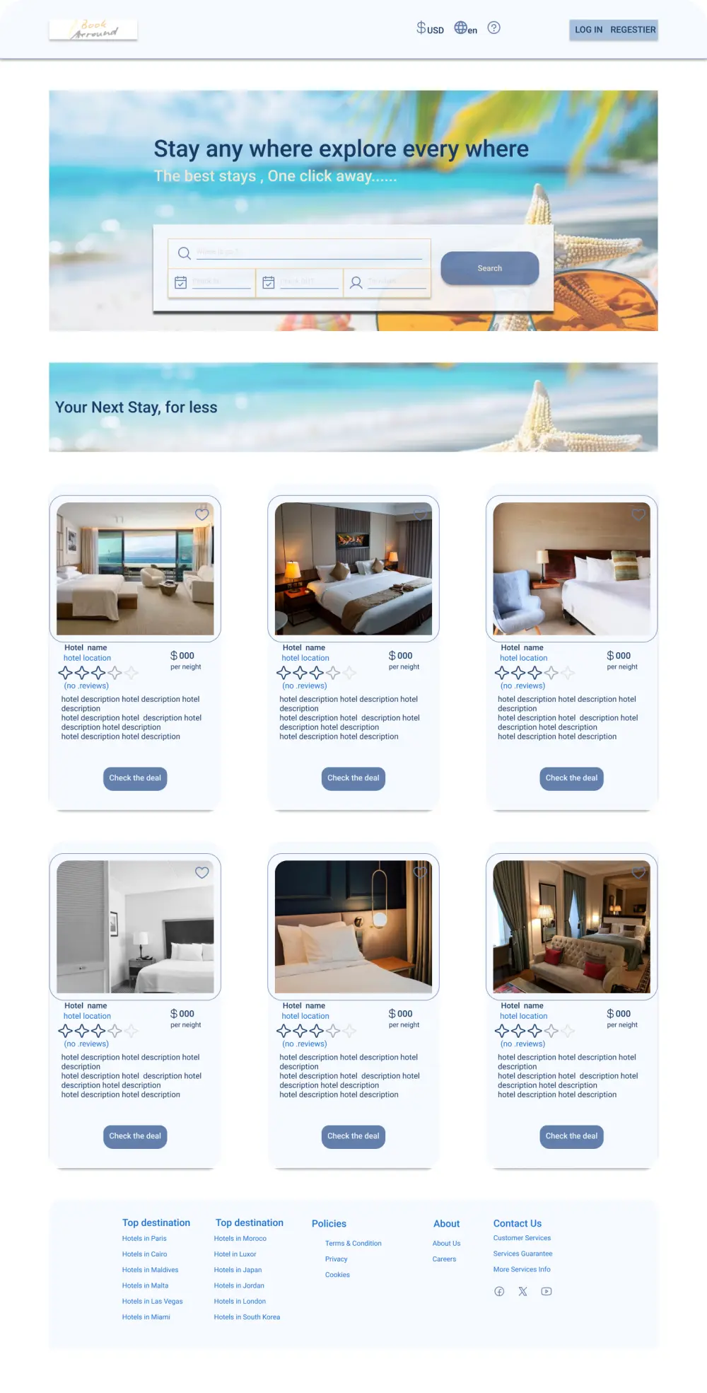 تصميم واجهة موقع إلكتروني عصري وسهل الاستخدام بتجربة مريحة للمستخدم