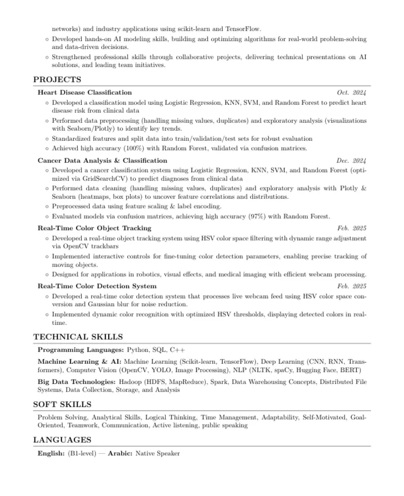 تصميم سيرة ذاتية احترافية