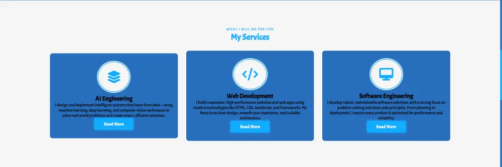 تصميم وتطوير Portfolio Website احترافية