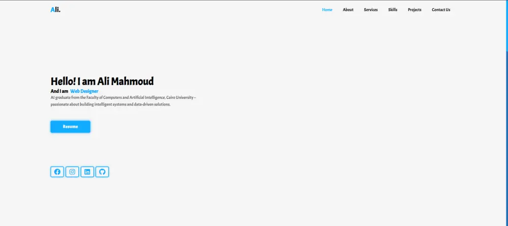 تصميم وتطوير Portfolio Website احترافية