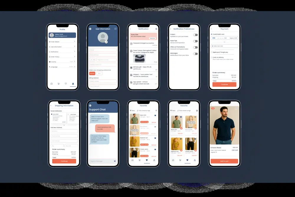 تصميم واجهة واحدة لتطبيق موبايل بأسلوب أنيق واحترافي