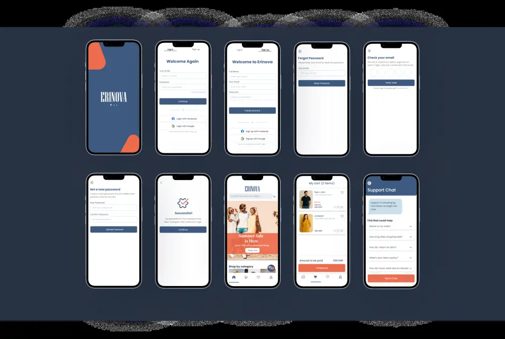 تصميم واجهة واحدة لتطبيق موبايل بأسلوب أنيق واحترافي