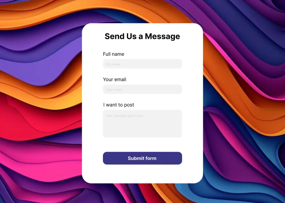 إنشاء صفحة ويب لتسجيل الدخول وإرسال الرسائل بواجهة عصرية