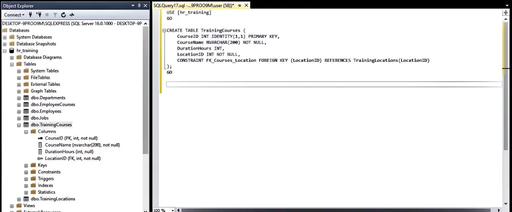 تصميم قاعدة بيانات احترافية باستخدام SQL Server