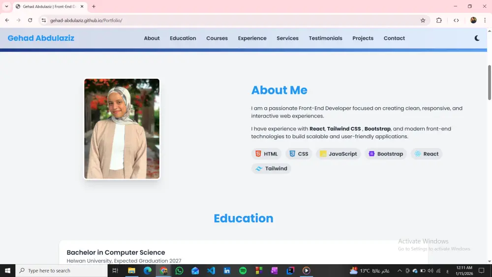 بورتفوليو ويب جذاب يعرض أهم أعمالك