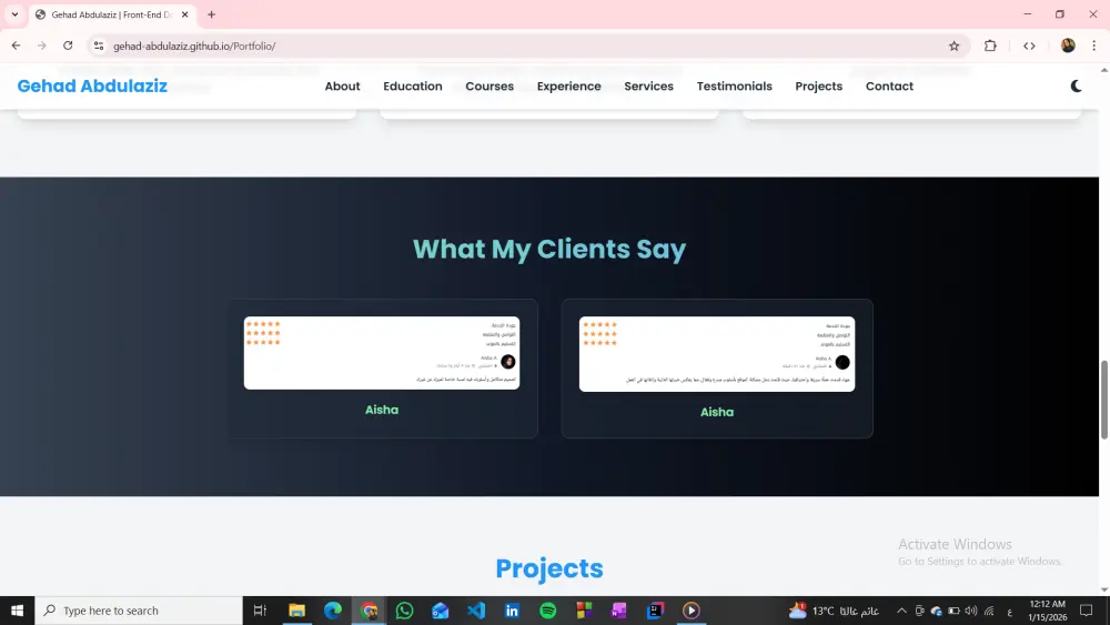 بورتفوليو ويب جذاب يعرض أهم أعمالك