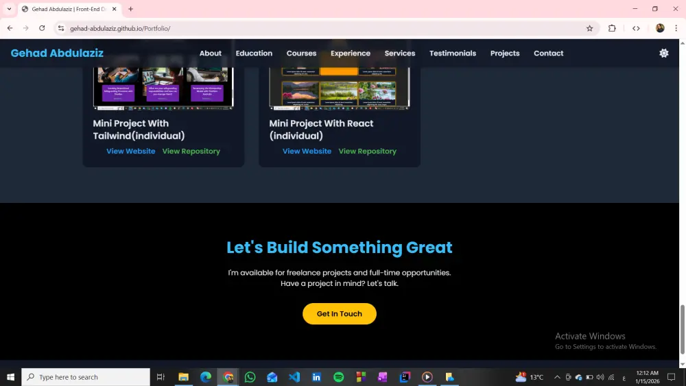 بورتفوليو ويب جذاب يعرض أهم أعمالك