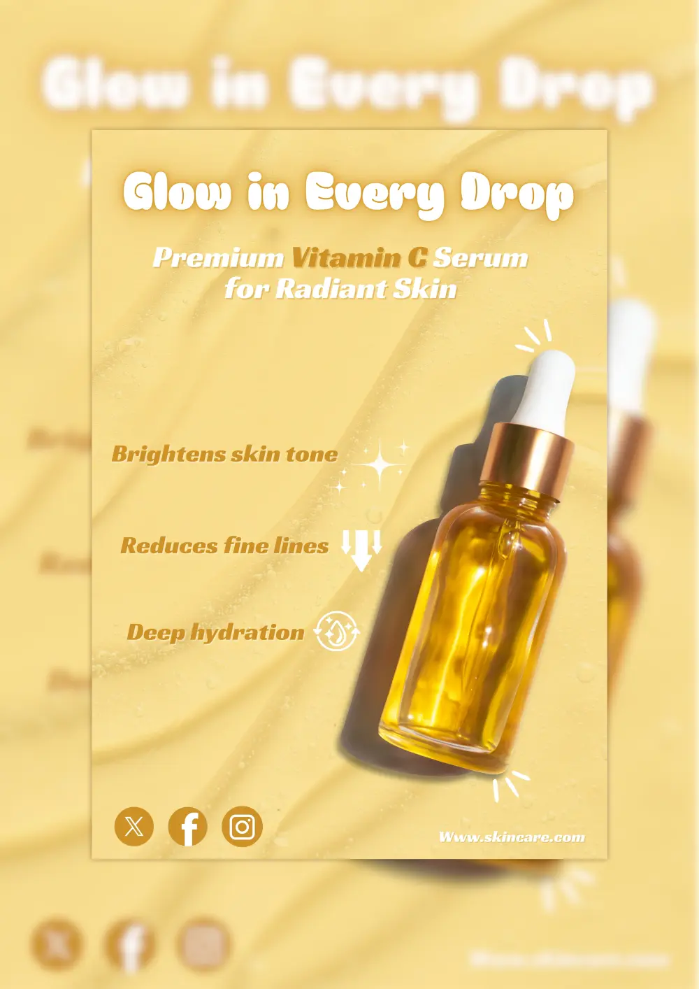 تصميم بوستر دعائي احترافي لمنتجات العناية بالبشرة