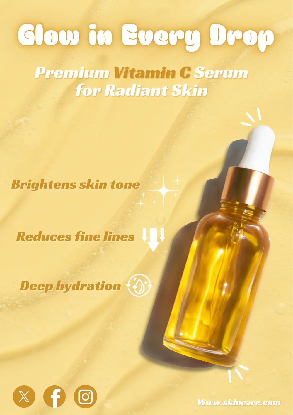 تصميم بوستر دعائي احترافي لمنتجات العناية بالبشرة