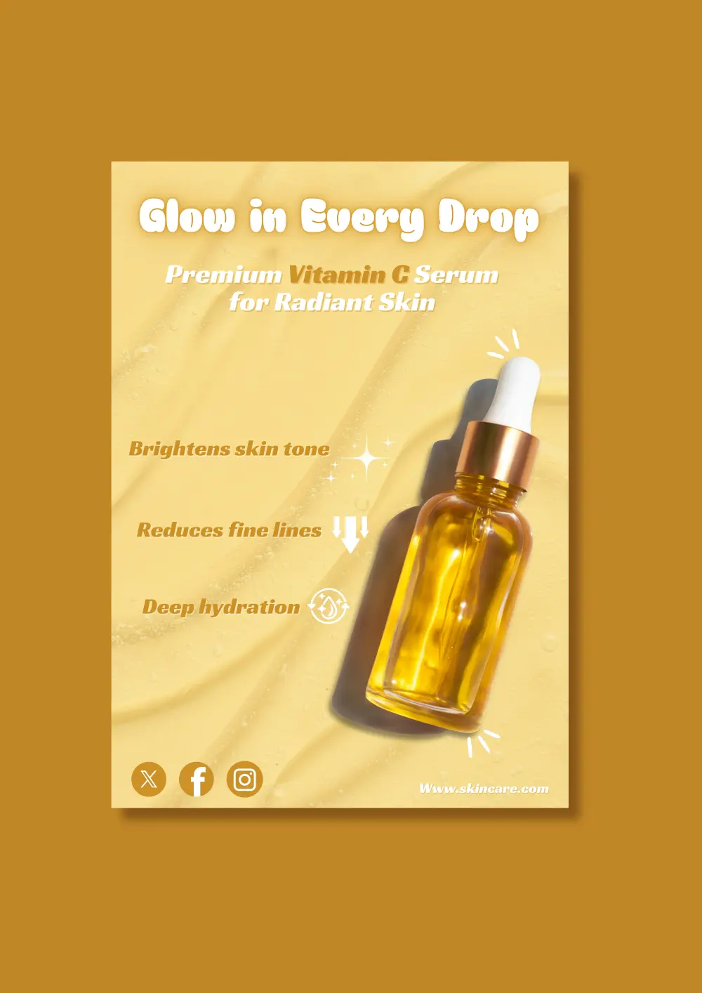 تصميم بوستر دعائي احترافي لمنتجات العناية بالبشرة