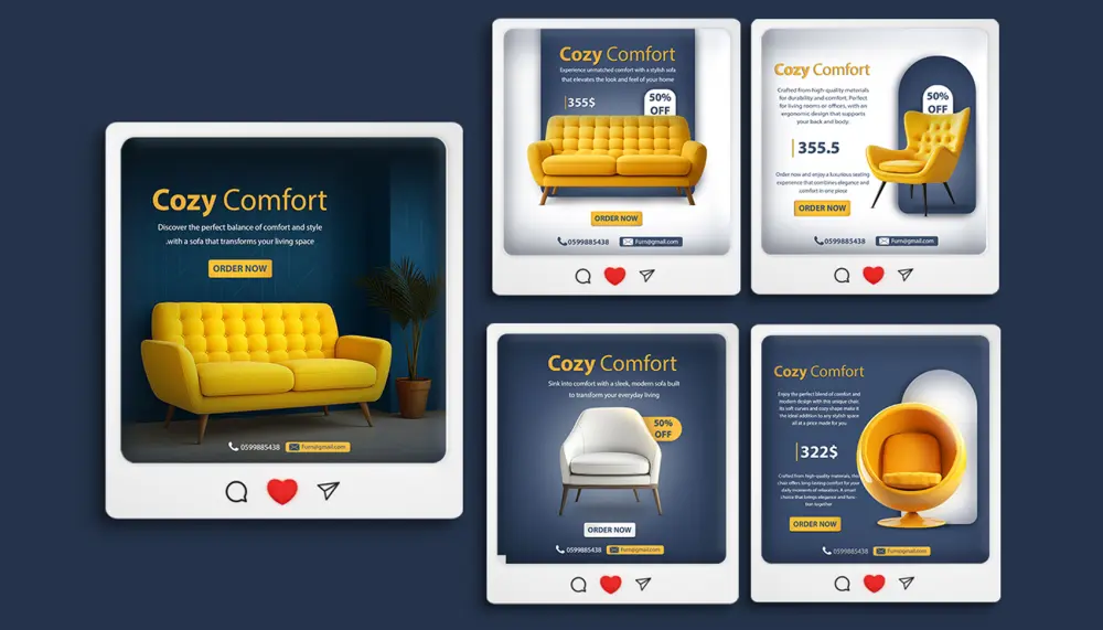 تصميم اعلان سوشيال ميديا احترافي وجذاب