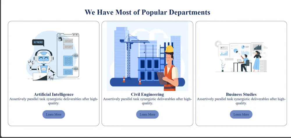 صفحة هبوط تعليمية احترافية باستخدام HTML وCSS