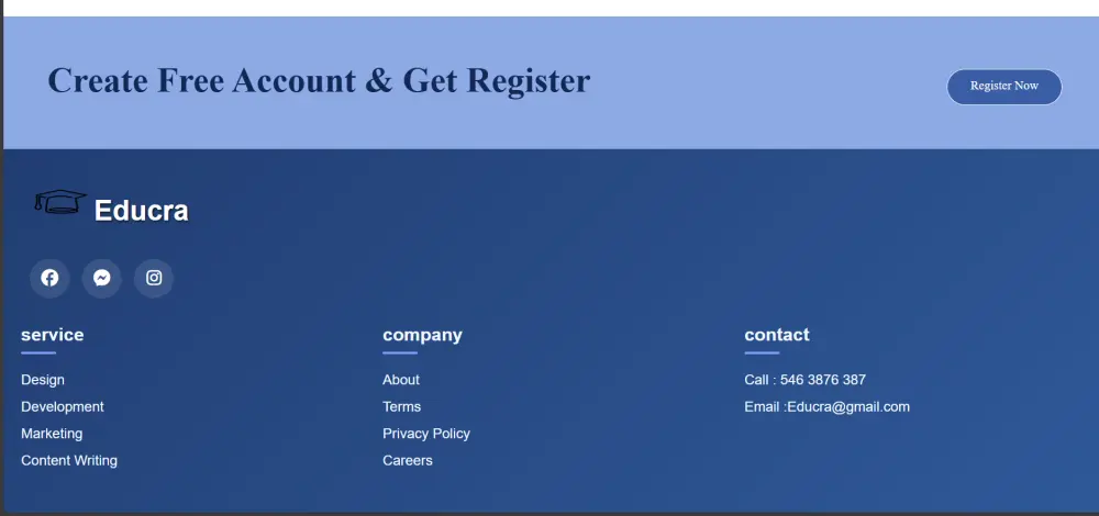 صفحة هبوط تعليمية احترافية باستخدام HTML وCSS