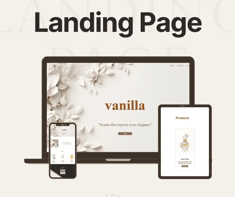 صفحة هبوط تسويقيه أنيقة وجذابة لمنتجك أو خدمتك HTML وCSS