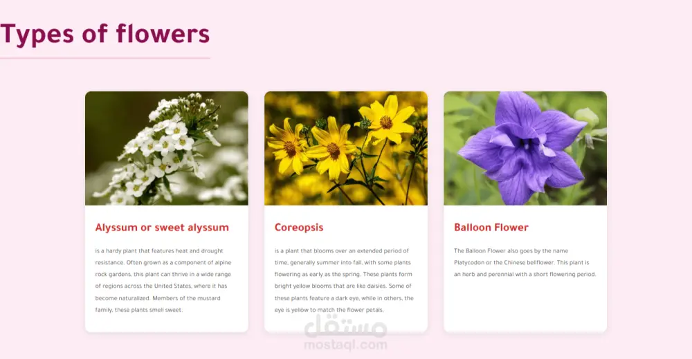 Landing Page احترافية لمحل زهور | تصميم عصري ومتجاوب