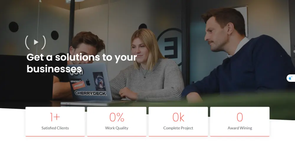 portfolio لشركه بأستخدام ال wordpress
