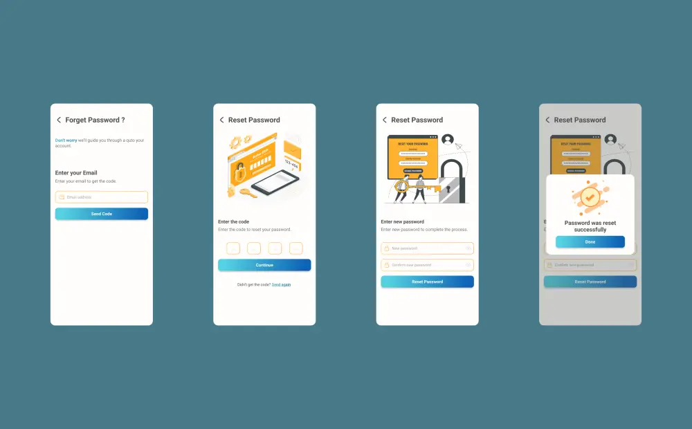سأقوم بتصميم حتى 5 شاشات لتطبيقك بأسلوب احترافي وبتجربة استخدام مدروسة وفق أحدث معايير التصميم. أعتمد على برنامج Figma لتصميم واجهات مميزة تناسب طبيعة مشروعك وتظهر احترافيته من أول نظرة.