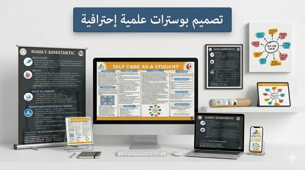 تصميم بوستر علمي احترافي لمشاريع التخرج والمؤتمرات