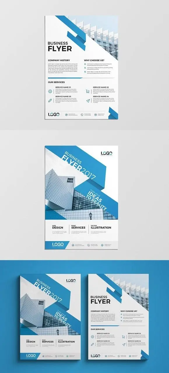 تصميم فلاير ومطويات (بروشور) إعلانية احترافية وجاهزة للطباعة