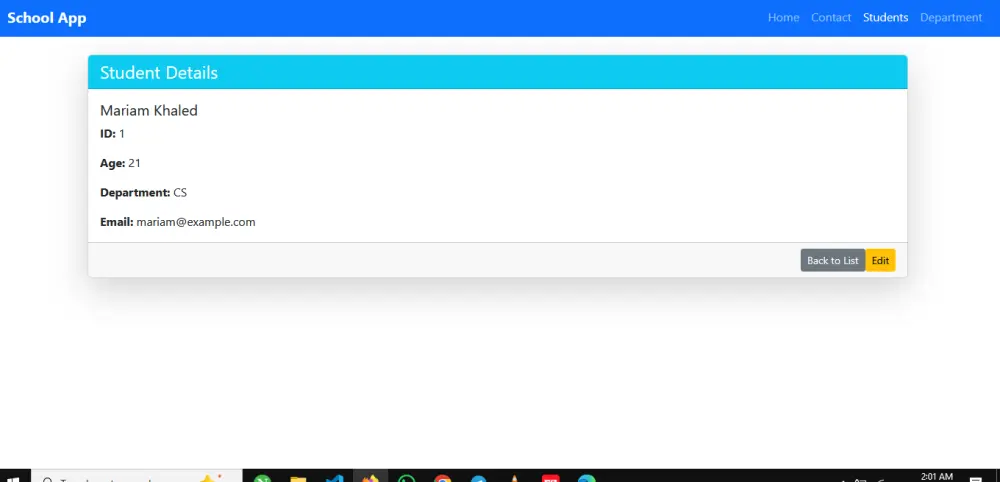 Angular Students Page Design – Responsive & Clean UI