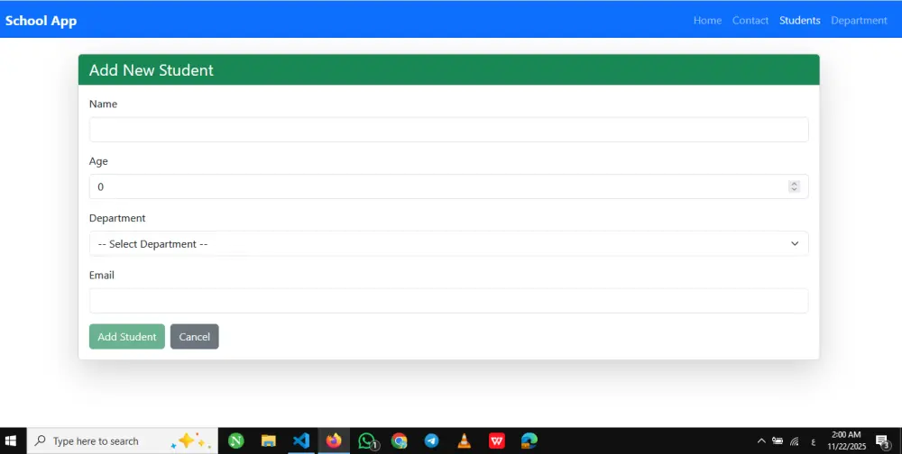 Angular Students Page Design – Responsive & Clean UI