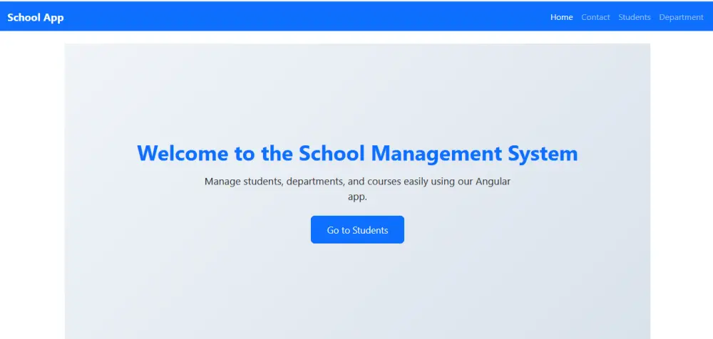 Angular Students Page Design – Responsive & Clean UI