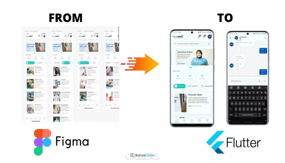 تحويل التصميم إلى تطبيق Flutter
