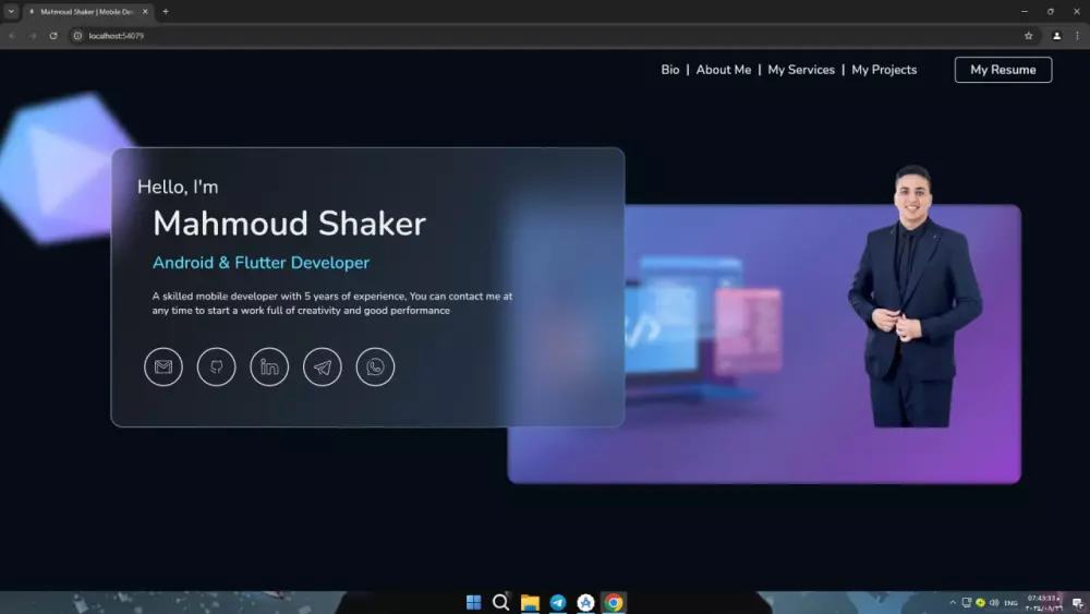 تصميم موقع بروتفوليو خاص بعملك