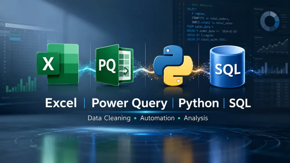 تنظيف و تحليل بياناتك باحتراف باستخدام Excel وPython وPower
