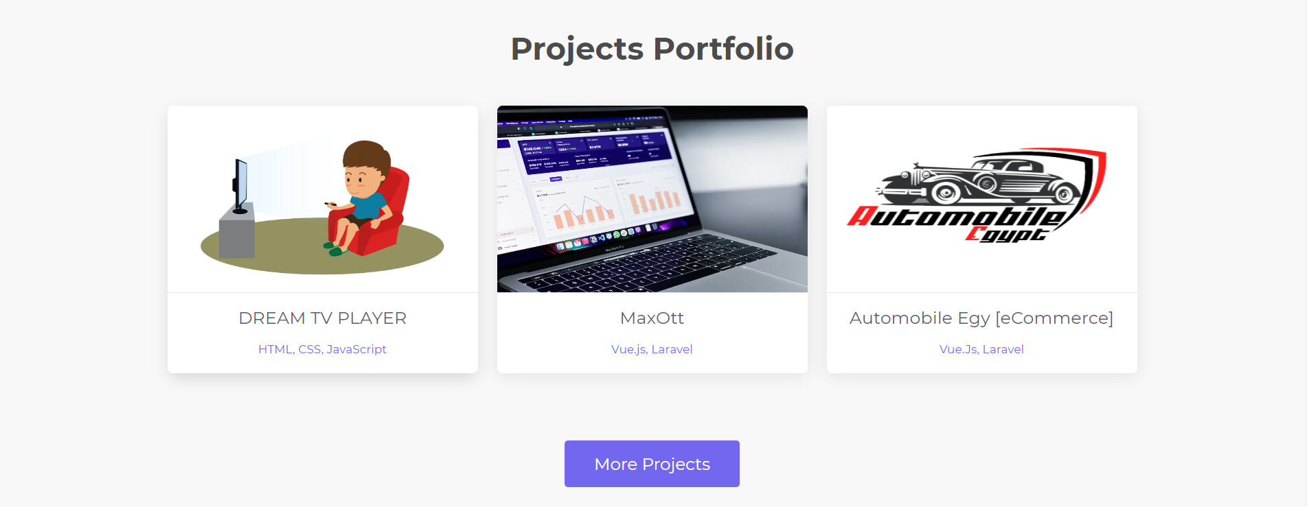تصميم موقع شخصى احترافى portfolio