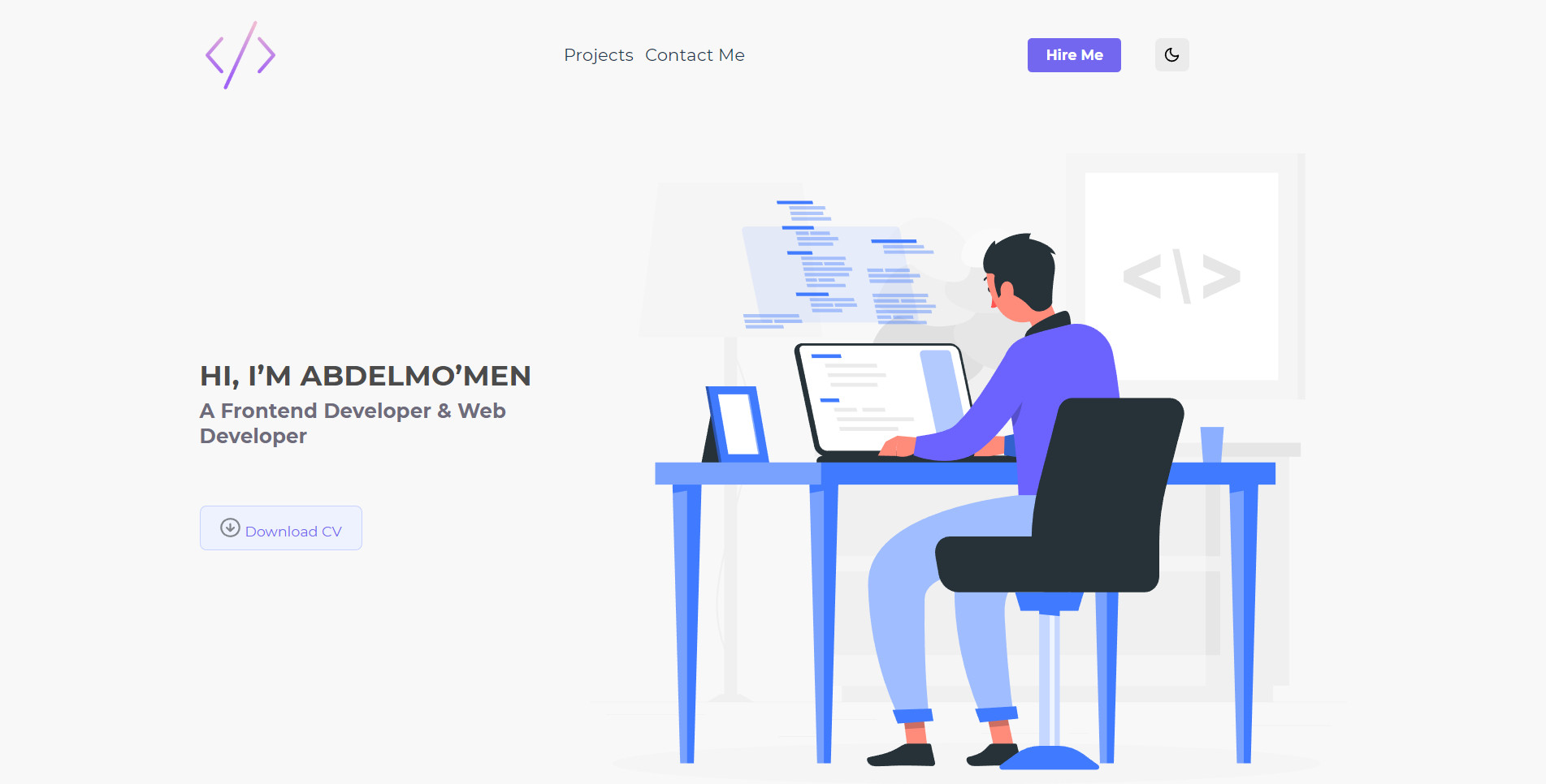 تصميم موقع شخصى احترافى portfolio
