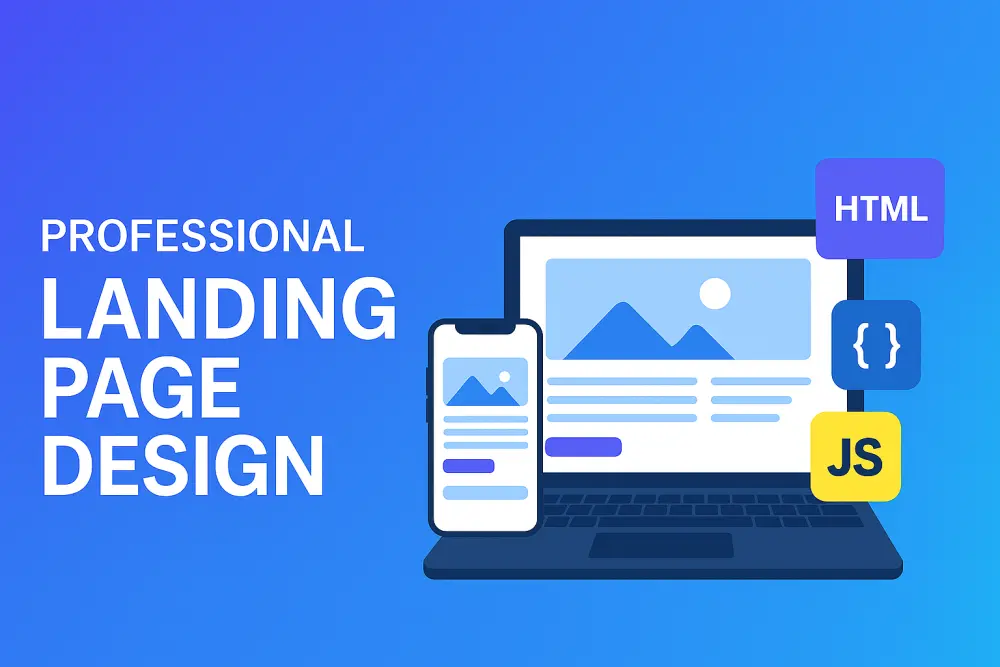 تصميم وتطوير صفحة هبوط احترافية متجاوبة لموقعك أو مشروعك