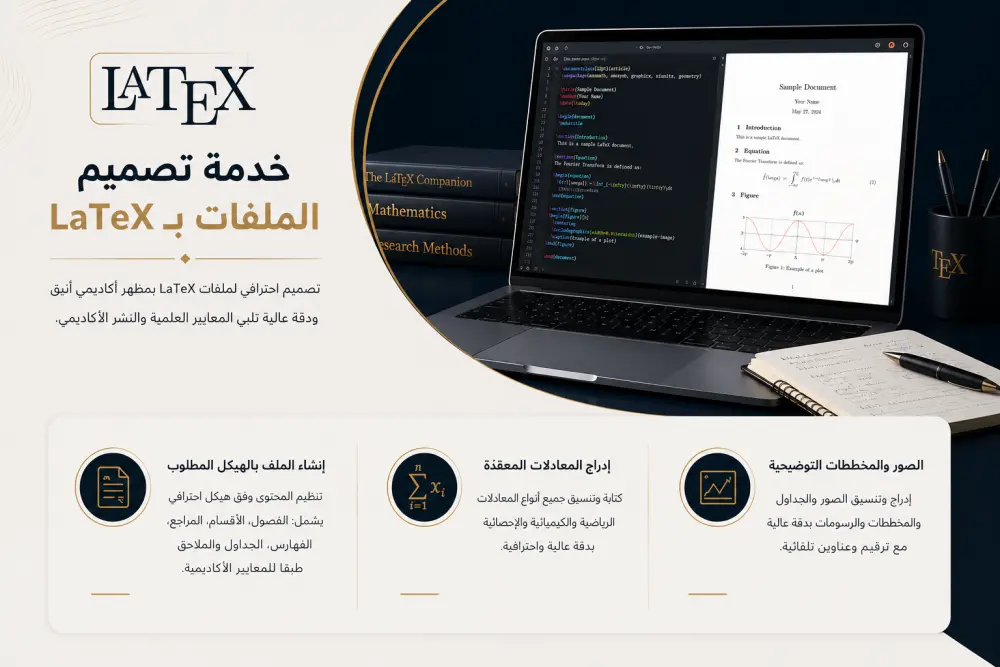 كتابة وتنسيق التقارير، البحوث، والوثائق الاحترافية بصيغة LaTeX
