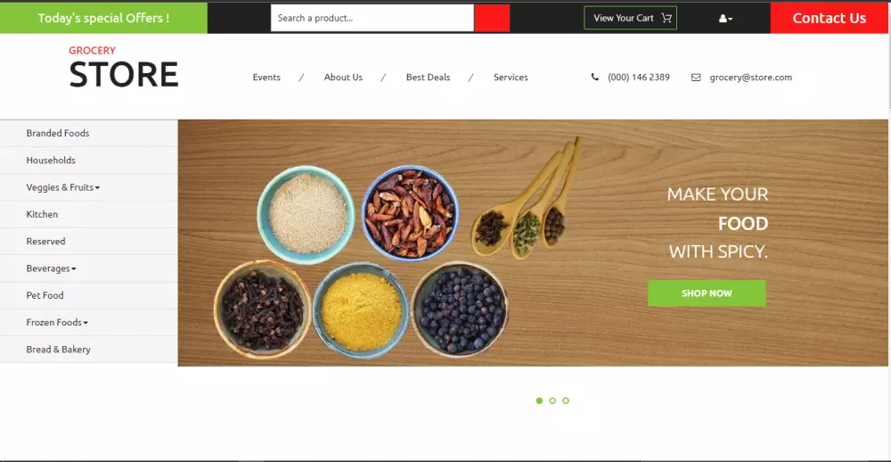 تصميم الواجهه الاماميه لمتجر الكتروني كامل