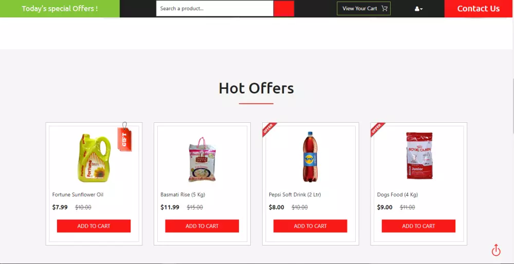 تصميم الواجهه الاماميه لمتجر الكتروني كامل