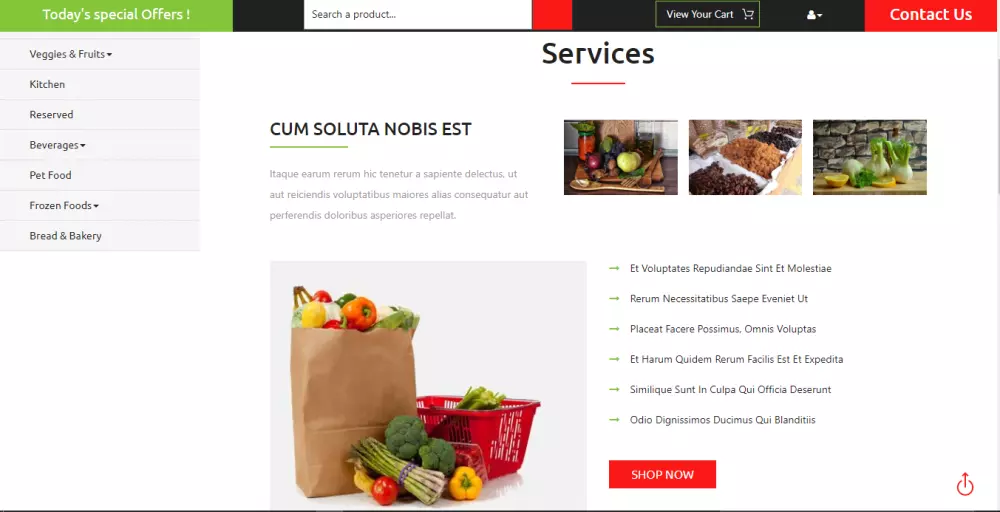 تصميم الواجهه الاماميه لمتجر الكتروني كامل