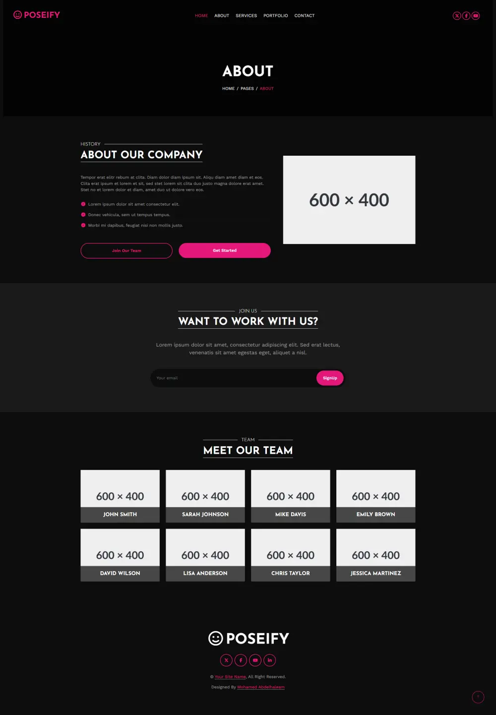 سأقوم بتصميم موقع شخصي مع لوحة تحكم احترافية