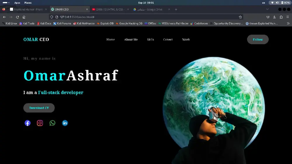 برمجة واجهات مواقع احترافية وجذابة بـ HTML / CSS / JavaScript
