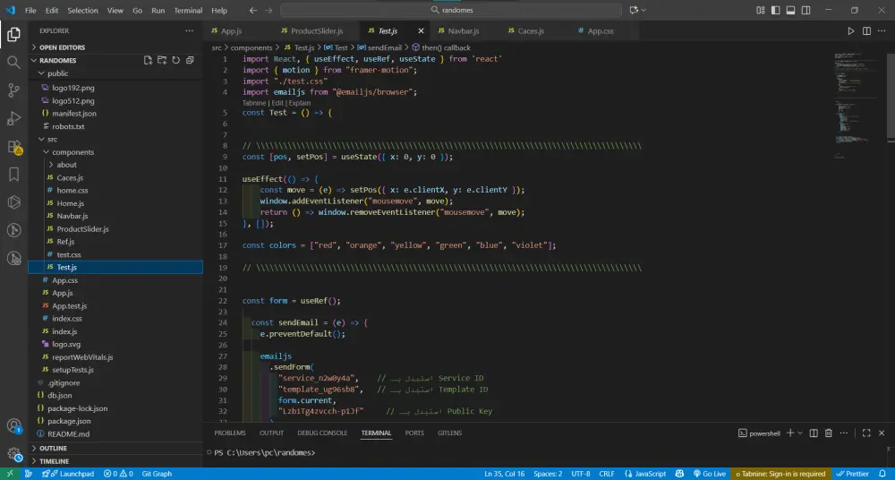 إصلاح خطأ React / JavaScript في موقعك