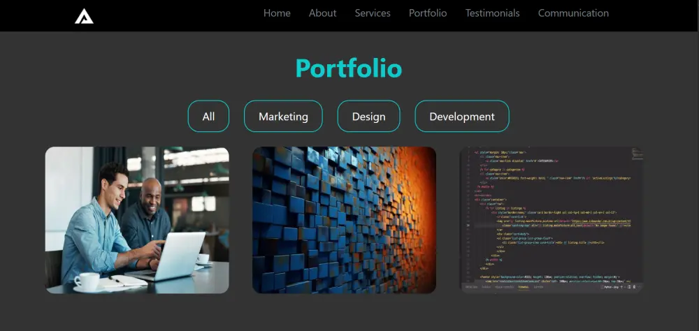 تصميم Portfolio شخصي احترافي