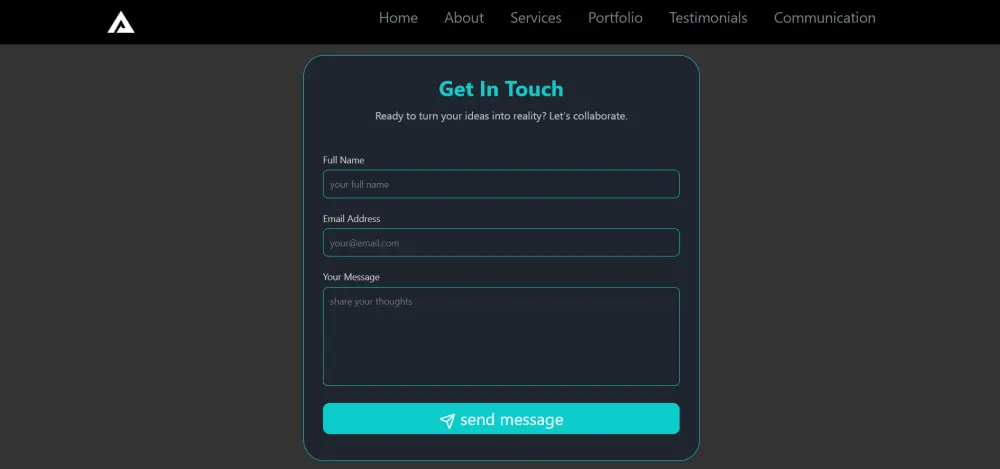 تصميم Portfolio شخصي احترافي