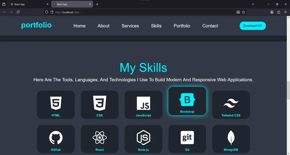 تصميم Portfolio شخصي احترافي