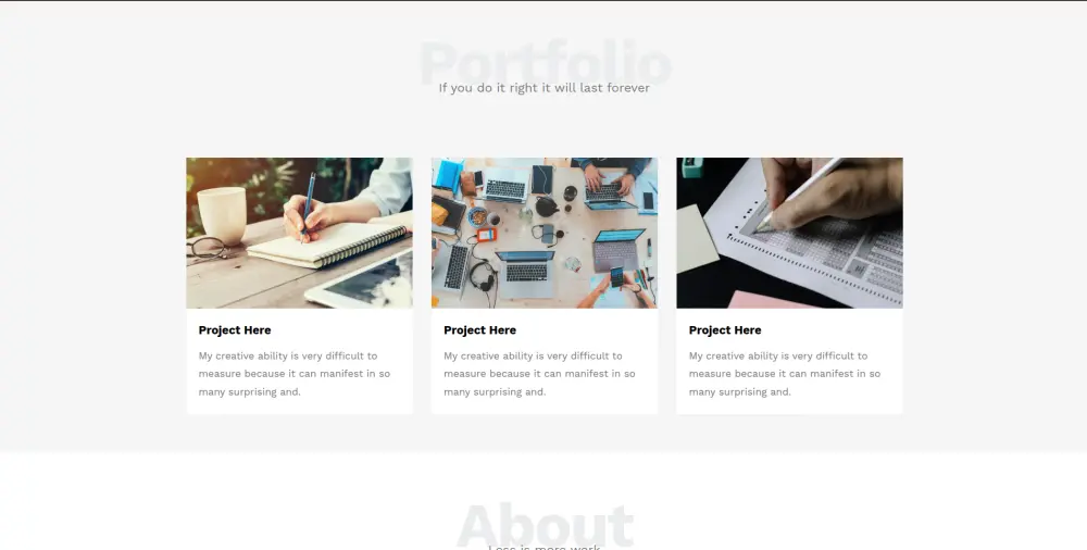 تصميم وتطوير صفحة هوية  Portfolio