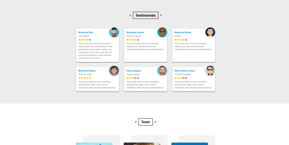 تصميم وتطوير صفحة هوية  Portfolio